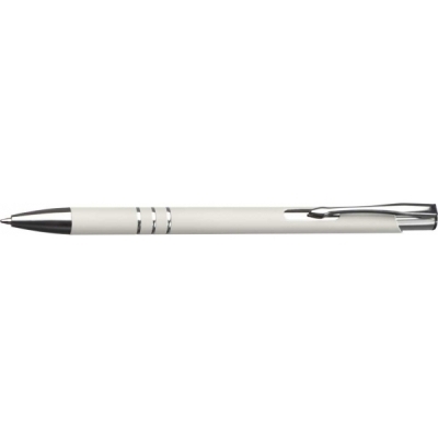Biały Długopis metalowy soft touch NEW JERSEY