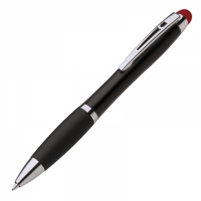 Czerwony Długopis metalowy touch pen lighting logo LA NUCIA