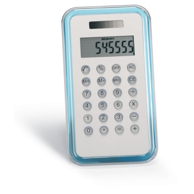 Przeźroczysty niebieski Kalkulator 8 pozycji