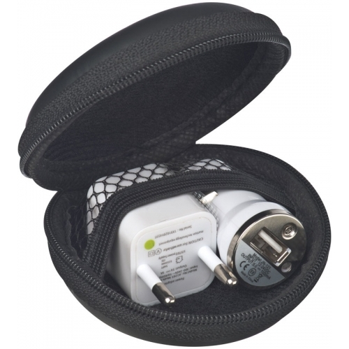 Czarny Zestaw - ładowarka USB i wtyczka