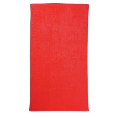 Czerwony Ręcznik plażowy.