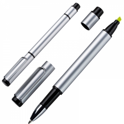 Szary Długopis metalowy 2w1 GETAFE