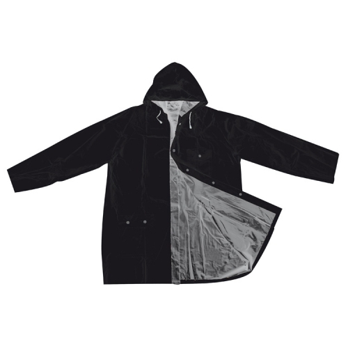 Srebrno-czarny Dwustronny płaszcz przeciwdeszczowy NANTERRE