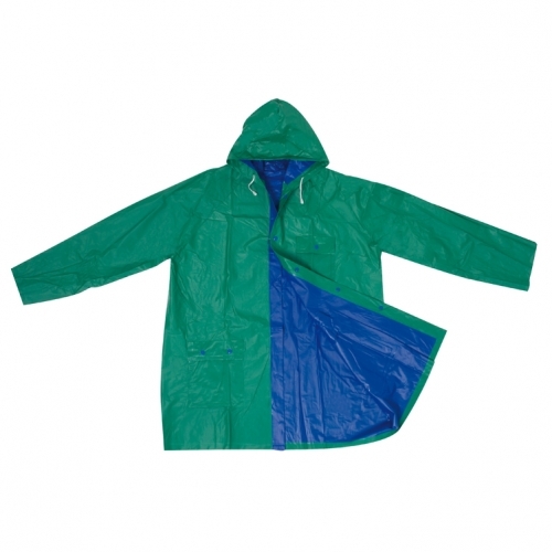 Zielono-niebieski Dwustronny płaszcz przeciwdeszczowy NANTERRE