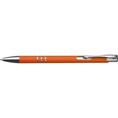 Pomarańczowy Długopis metalowy soft touch NEW JERSEY