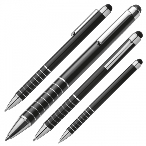 Czarny Długopis z touchpenem LUEBO
