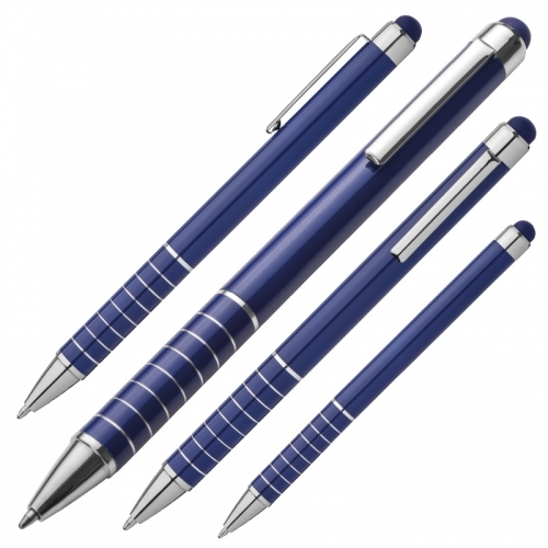 Niebieski Długopis z touchpenem LUEBO