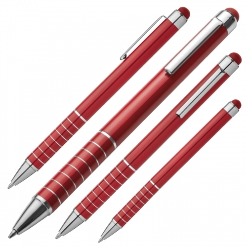 Czerwony Długopis z touchpenem LUEBO