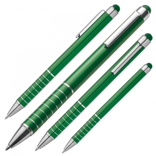 Zielony Długopis z touchpenem LUEBO