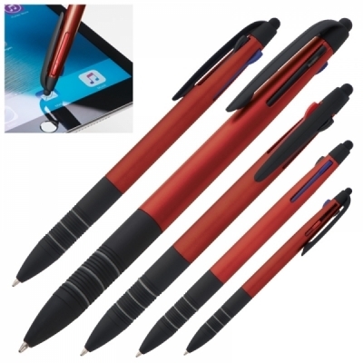 Czerwony Długopis plastikowy 3w1 BOGOTA