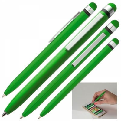 Zielony Długopis plastikowy touch pen NOTTINGHAM